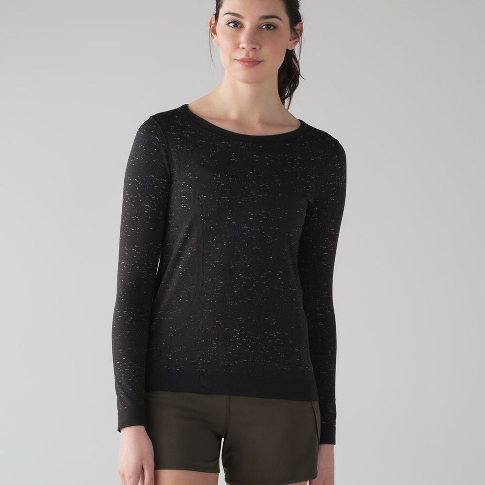 Lululemon Swiftly Tech Long Sleeve (Breeze) Black / White